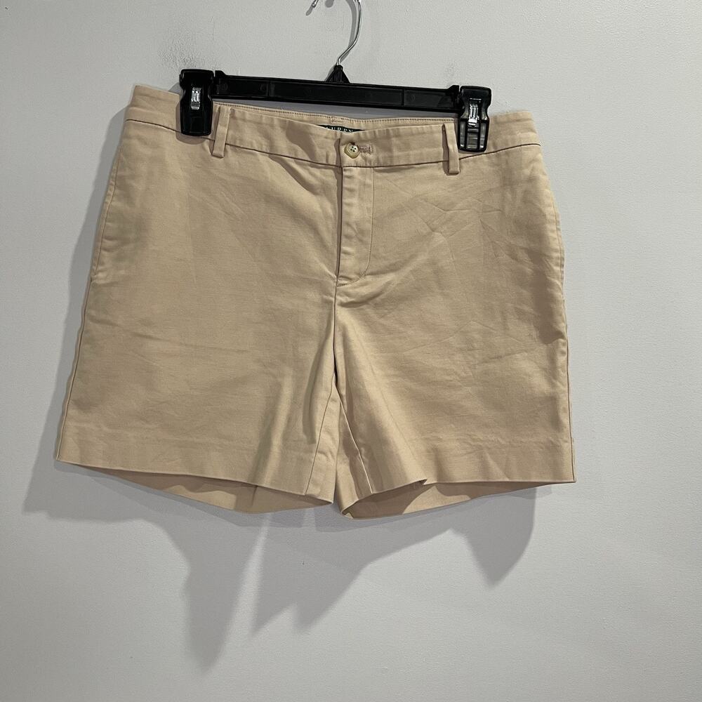 Lauren Ralph Lauren Cotton Khaki Chino Shorts Women’s Size 6 Casual Minimalist